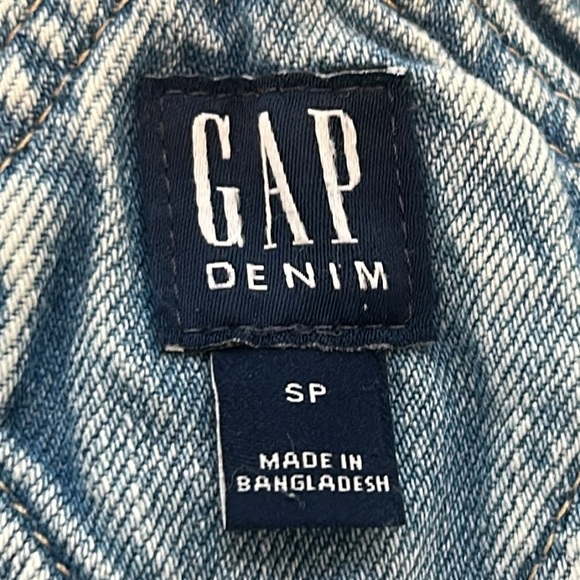 Gap Distressed Denim Short Overalls Shortalls Size S - Picture 8 of 17